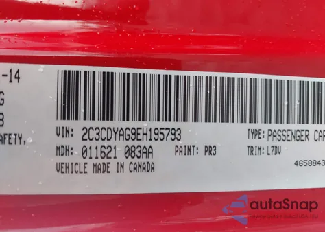 2014 Dodge Challenger Sxt from USA, damaged, VIN 2C3CDYAG9EH195793